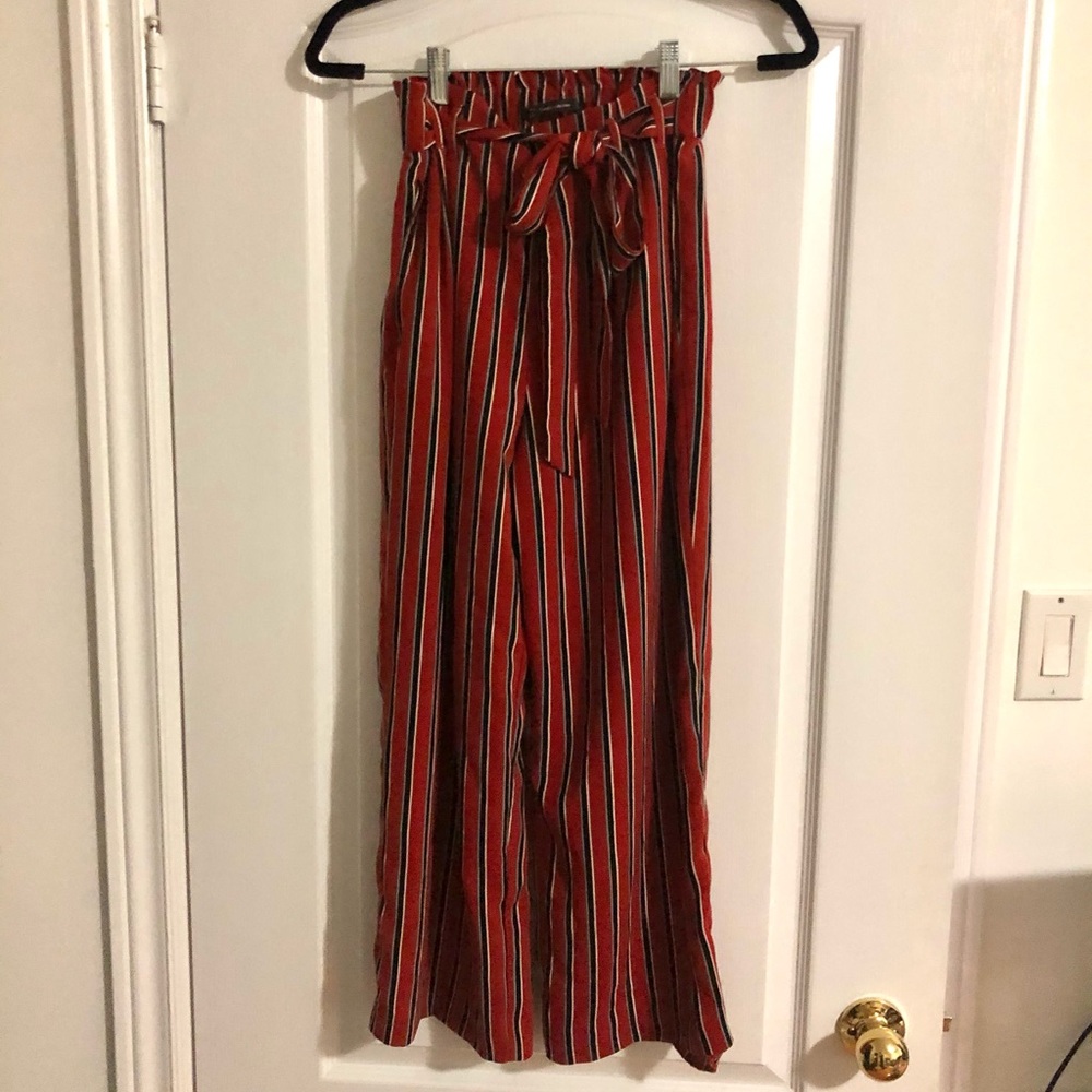 Zara Striped Tie Trousers